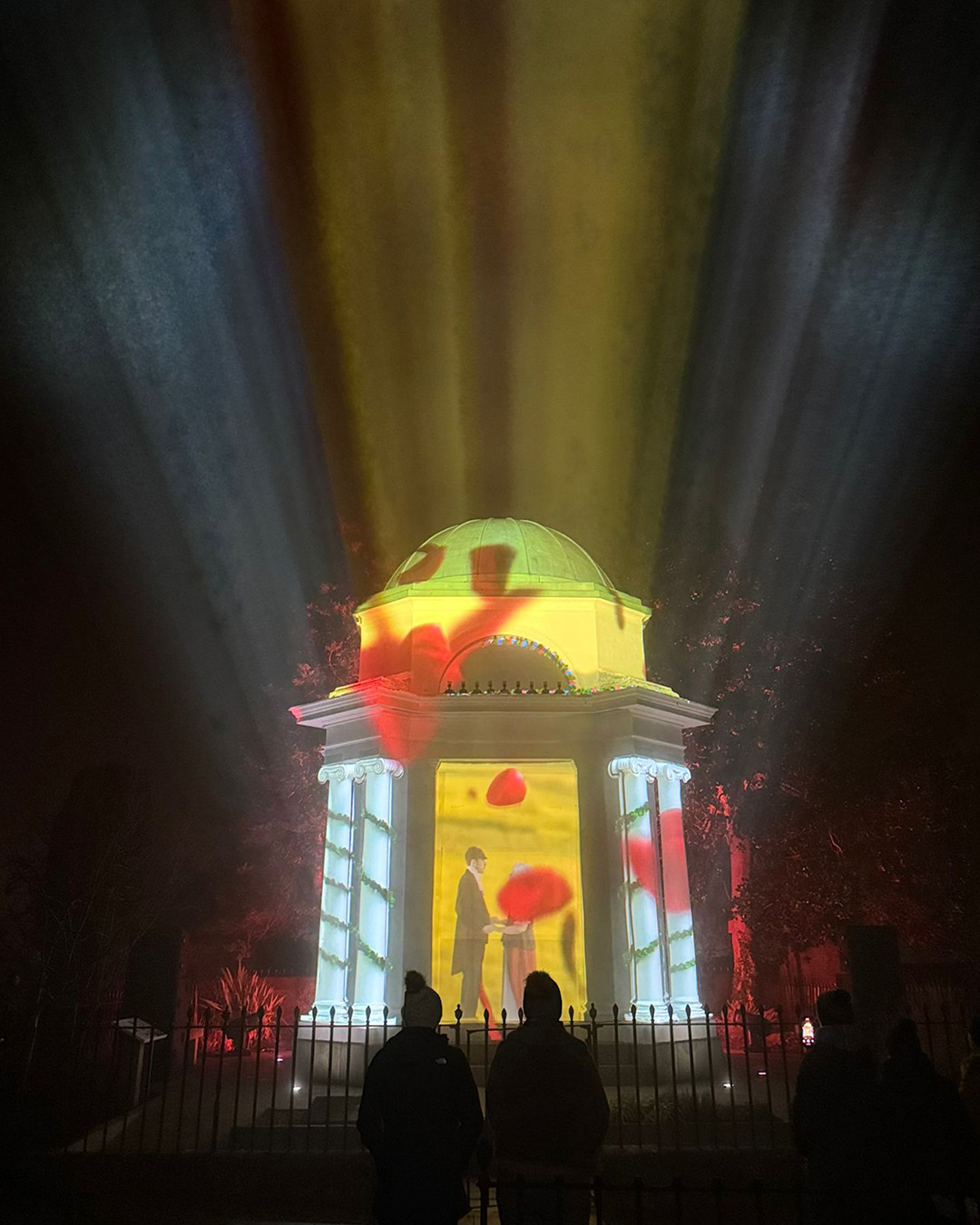 Burns Light projection mapping detail